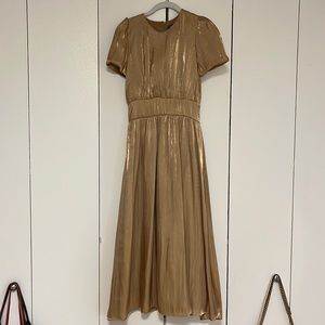 NWT Gold Zara maxi dress! Size XS!